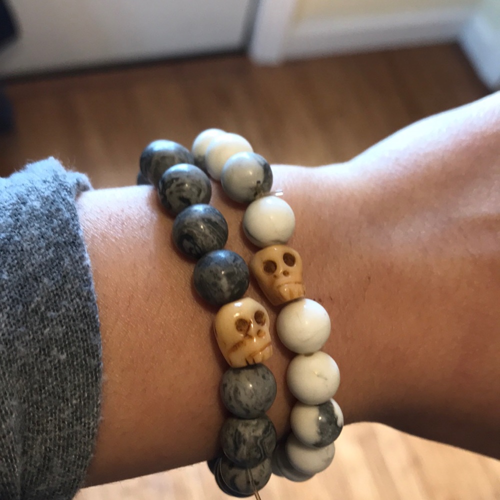 Set of 2 for 15 skull bracelets
